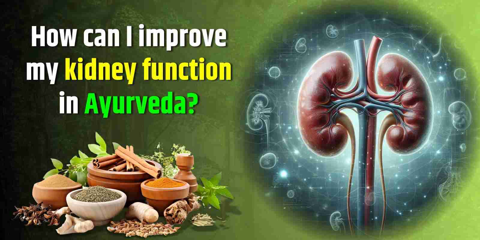 How can I improve my kidney function in Ayurveda?